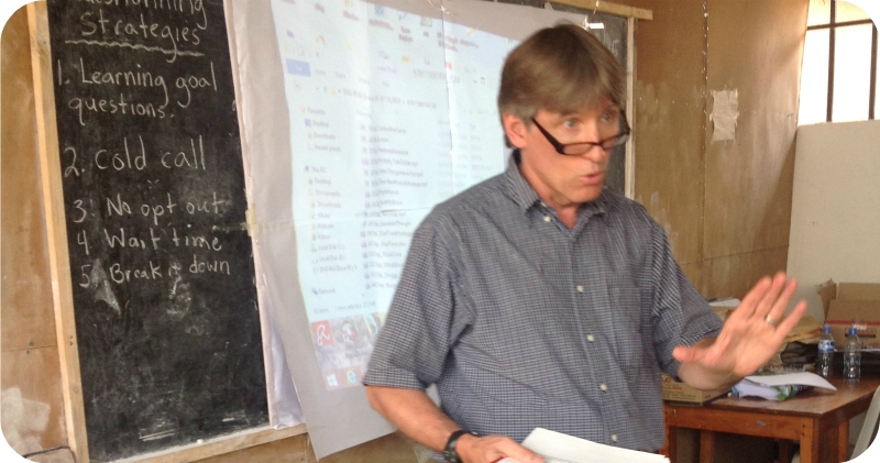 Ian Keith teaching in Nyamuswa, Tanzania in the summer of 2015
